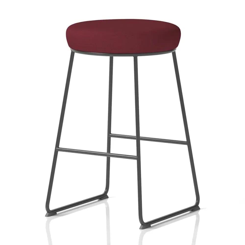 Teaneck Fabric Stool with Metal Frame - Ginseng Chilli