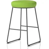 Teaneck Fabric Stool with Metal Frame - Myrrh Green