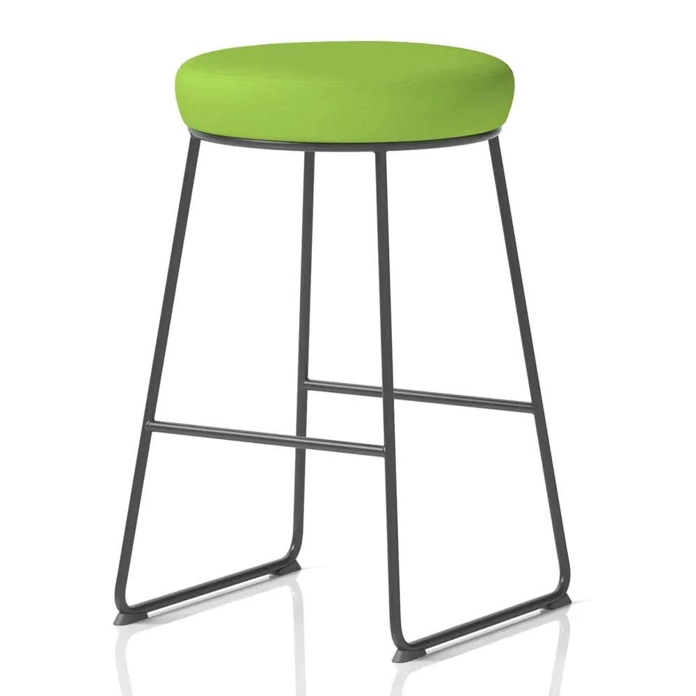 Teaneck Fabric Stool with Metal Frame - Myrrh Green