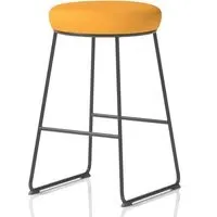 Teaneck Fabric Stool with Metal Frame - Senna Yellow