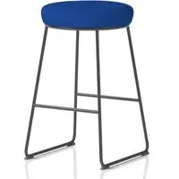 Teaneck Fabric Stool with Metal Frame - Stevia Blue