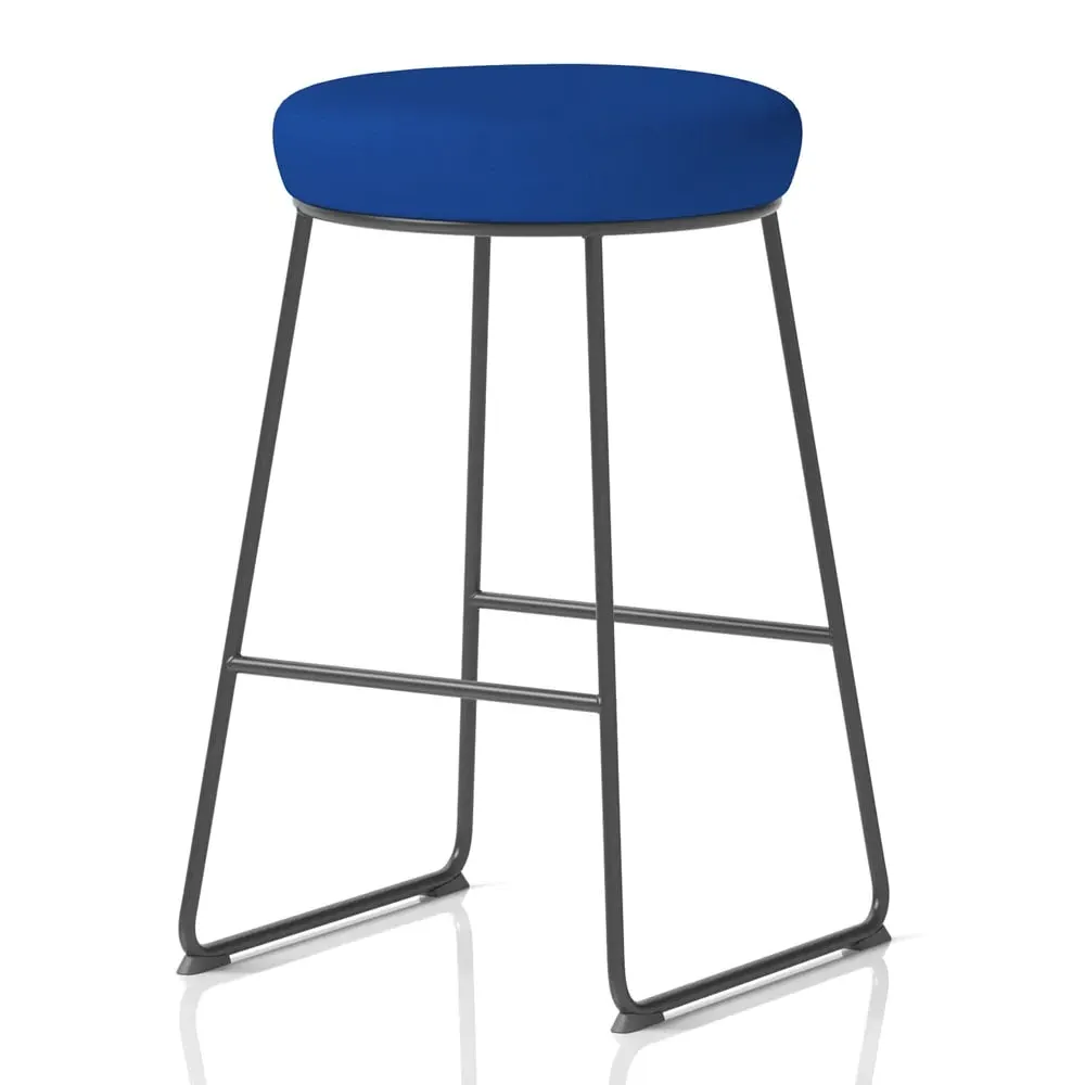 Teaneck Fabric Stool with Metal Frame - Stevia Blue