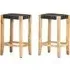 Tegan Large Bar Stools Set of 2 - Black, Mango Wood
