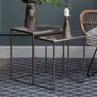 Telluride Nesting Side Tables - Nickel, Metal
