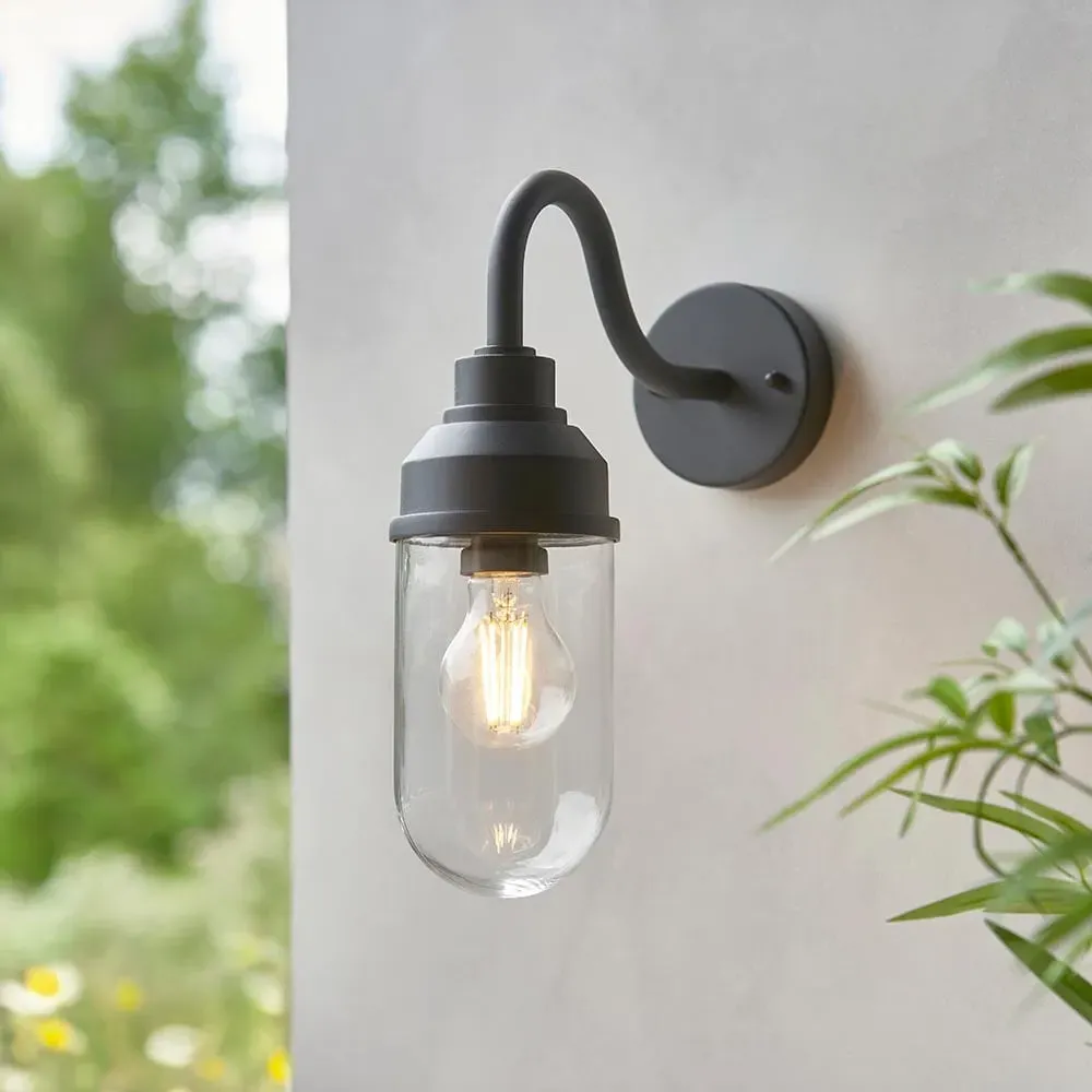 Tempe Aluminium Outdoor Wall Light - Matt Black image