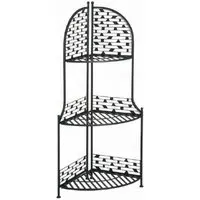 Temper 3 Tier Corner Display Stand - Anthracite, Metal