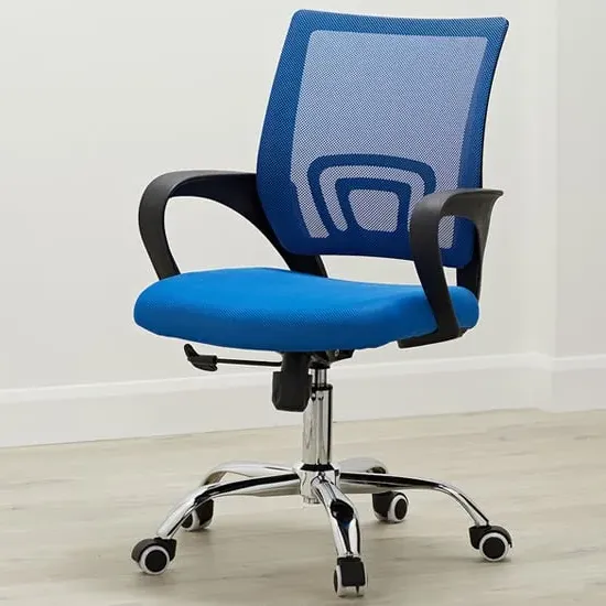 Tenby Mesh Back Office Chair with Height Adjustment - Blue