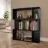 Tenley Bookcase Room Divider with Storage - Black, Chipboard