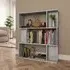 Tenley Bookcase Room Divider with Storage - Concrete Effect