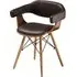 Tenova Bedroom Chair - Brown, Faux Leather