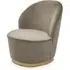 Teos Kids Swivel Tub Chair with Gold Base - Mink, Velvet
