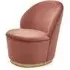 Teos Kids Swivel Tub Chair with Gold Base - Pink, Velvet