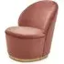 Teos Kids Swivel Tub Chair with Gold Base - Pink, Velvet