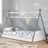 Tepees Single Bed - White, Wood