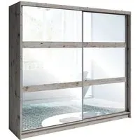 Terni 2-Door Mirrored Wardrobe - Wellington Oak