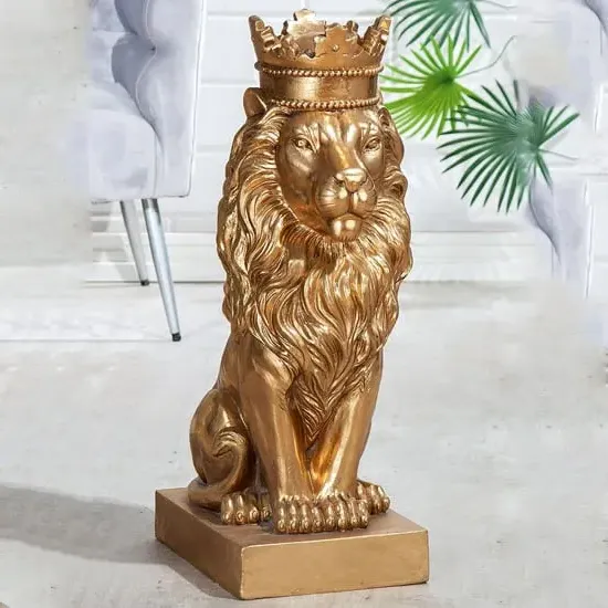 Terrell Lion Sculpture - Gold, Magnesia image