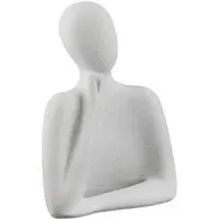 Terrell Polyresin Reflection Sculpture - White