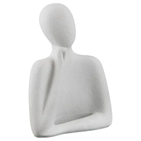 Terrell Polyresin Reflection Sculpture - White