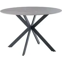 Terri Round Dining Table - Grey, Sintered Stone