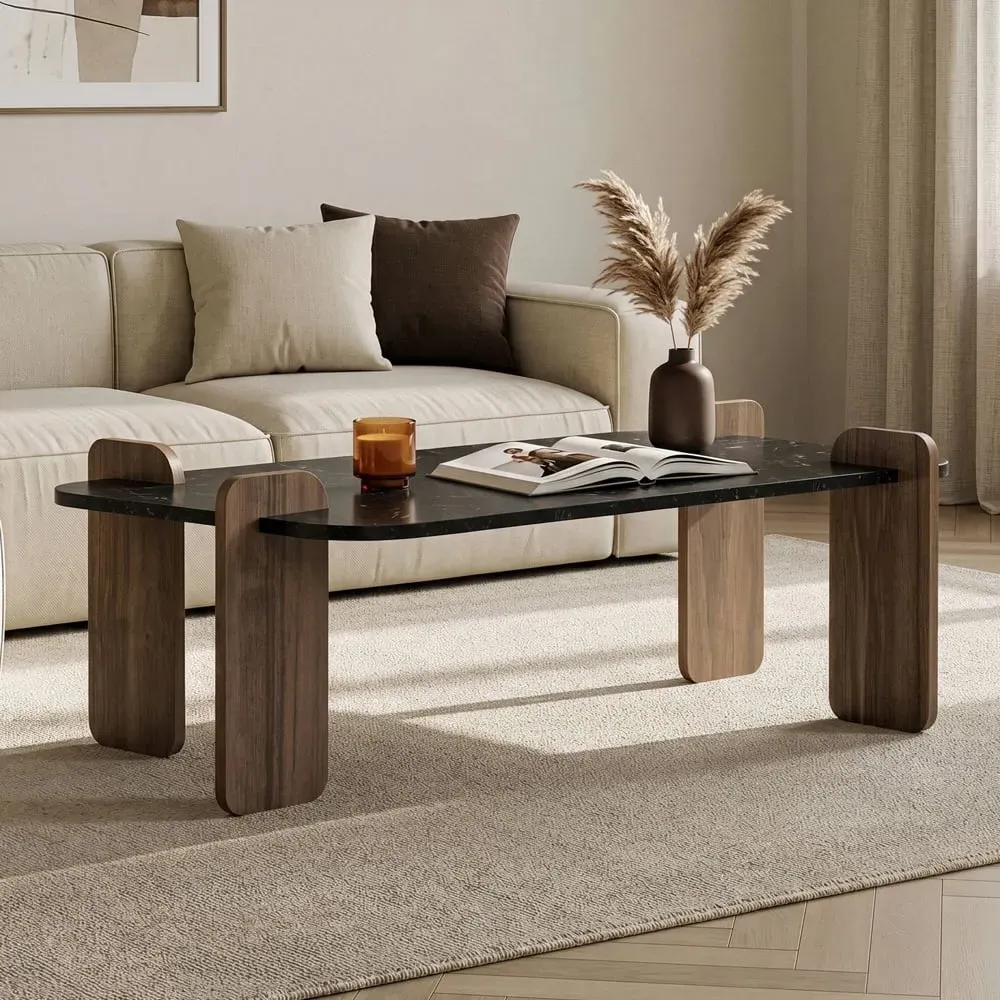 Tervan Rectangular Coffee Table - Lotus, Walnut, Particle Board product