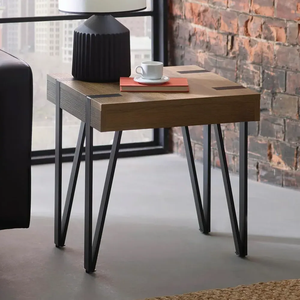 Tetonia Lamp Table - Brown, Wood product