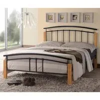 Tetron King Size Bed Frame - Black, Metal