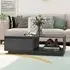 Tevie Coffee Table with Storage - Grey, Pinewood