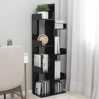 Tevin 8-Compartment Bookshelf - Black, Engineered Wood