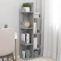 Tevin 8-Compartment Bookshelf - Concrete Effect, Engineered Wood