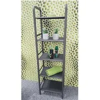Thibodaux 5 Tier Shelving Unit - Grey, Metal
