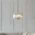 Thomas 3 Light Hexagonal Glass Pendant Light - Brushed Aged Brass