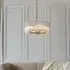 Thomas 5 Light Hexagonal Glass Pendant Light - Brushed Aged Brass