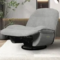 Thorndale Electric Recliner Chair - Dark Grey, Fabric