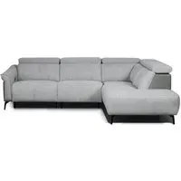 Thorndale Left-Handed Corner Sofa with Electric Reclining - Dark Grey, Fabric