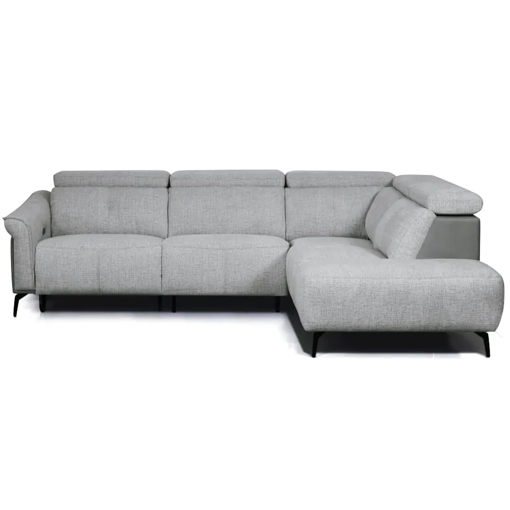 Thorndale Left-Handed Corner Sofa with Electric Reclining - Dark Grey, Fabric image