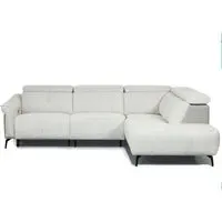 Thorndale Left-Handed Corner Sofa with Electric Reclining - Light Grey, Fabric