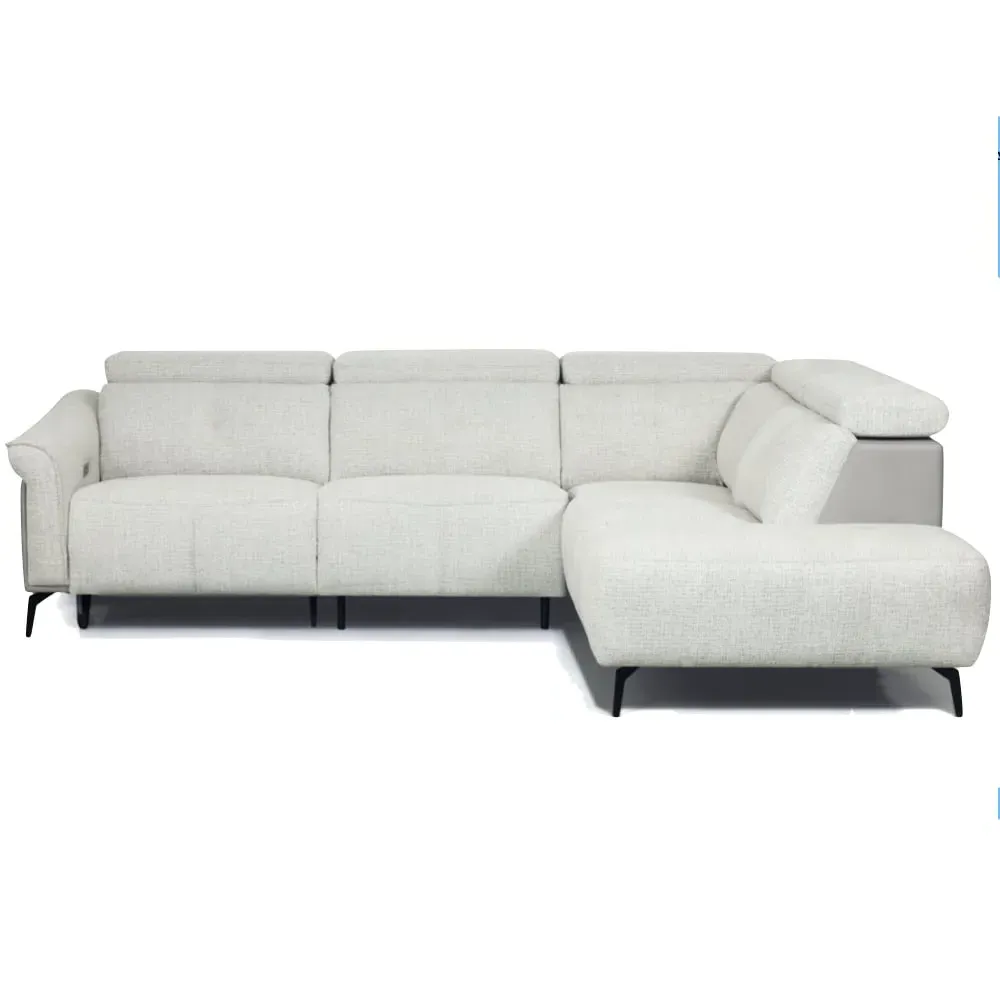 Thorndale Left-Handed Corner Sofa with Electric Reclining - Light Grey, Fabric