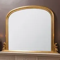 Thorne Rectangular Overmantle Mirror - Gold