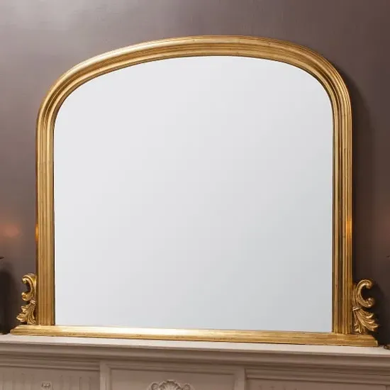 Thorne Rectangular Overmantle Mirror - Gold image