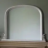 Thorne Rectangular Overmantle Mirror - Silver