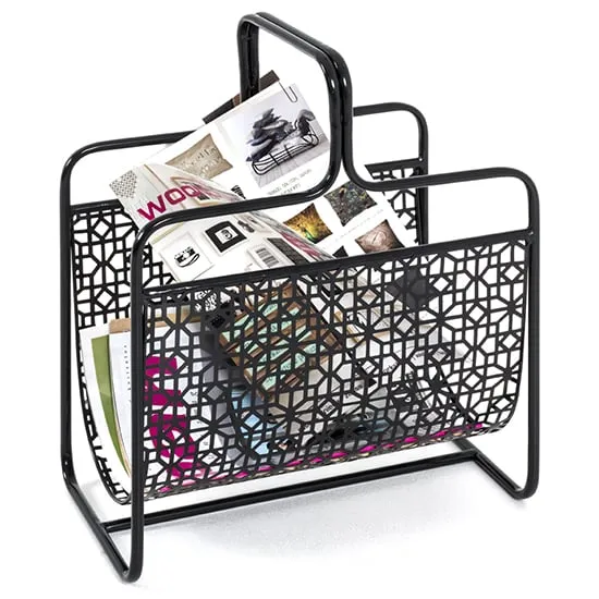 Thornville Metal Magazine Rack - Black