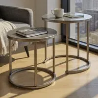 Thornville Metal Nest of 2 Tables - Anthracite