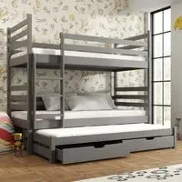 Thorsby Bunk Bed with Storage - Graphite, Wood