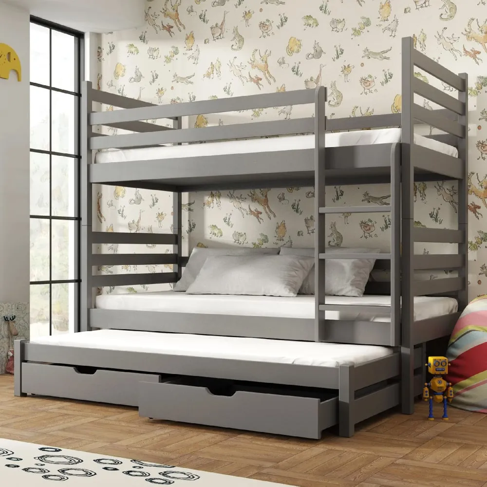 Thorsby Bunk Bed with Storage - Graphite, Wood image