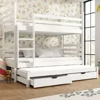 Thorsby Bunk Bed with Storage - White, Wood