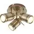 Three Light Bathroom Spot Plate - Antique Brass