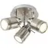 Three Light Bathroom Spot Plate - Silver