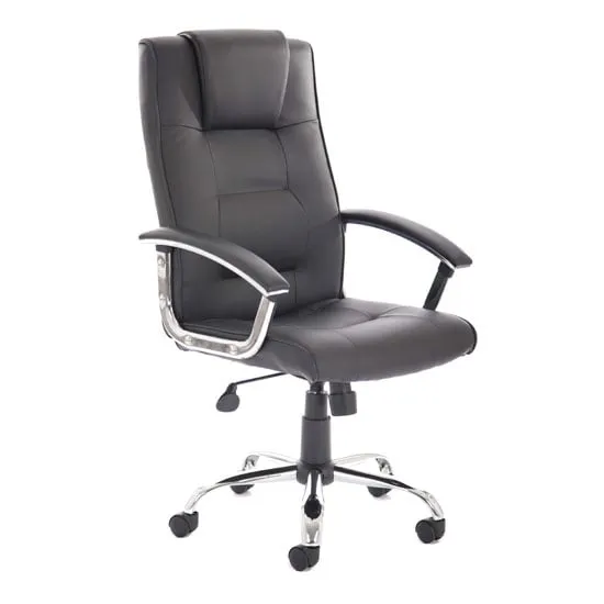 Thrift Executive Office Chair with Arms - Black, Leather image