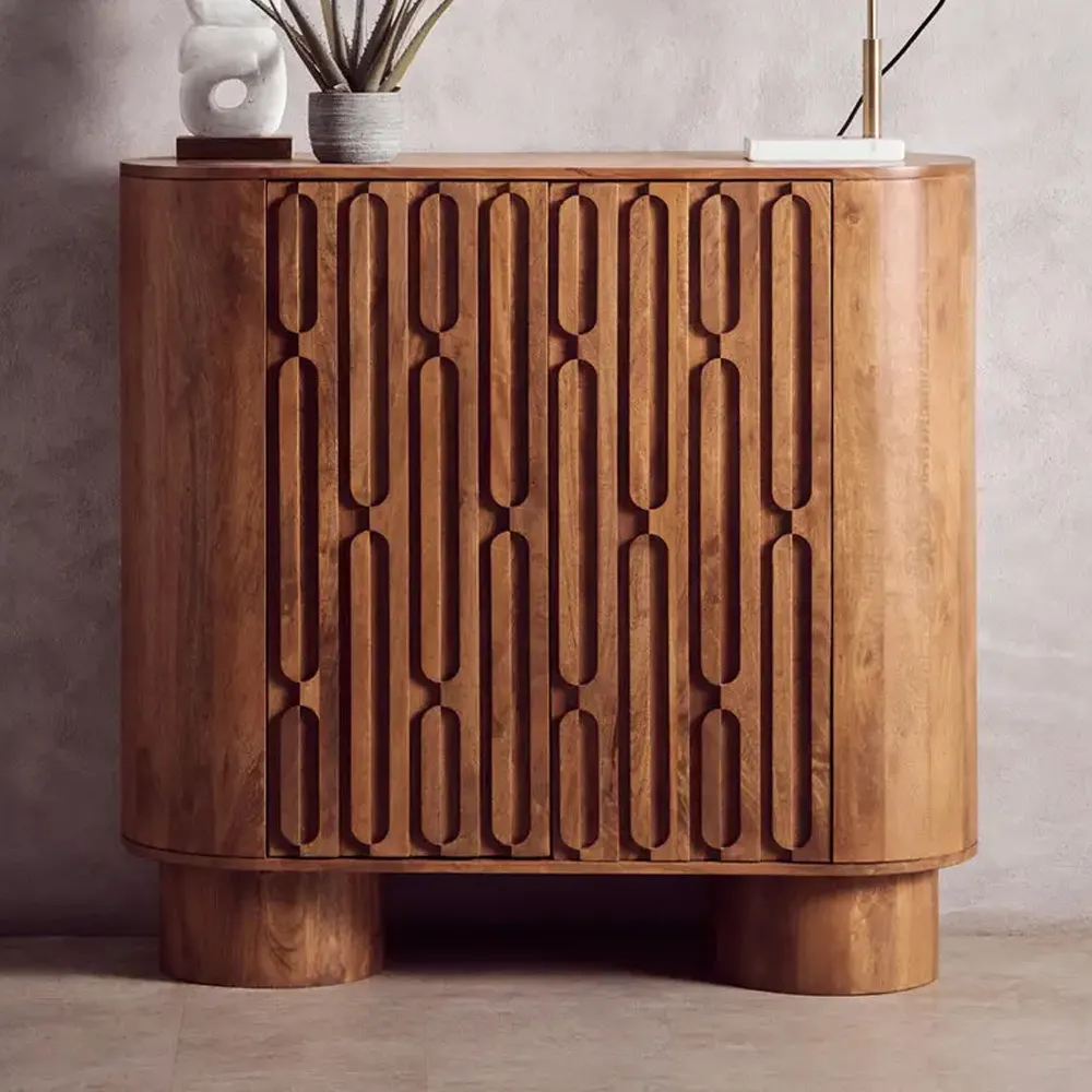 Thurmond Storage Cabinet with 2 Doors - Brown, Mango Wood