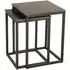 Tiana Square Nest of 2 Tables - Black, Ceramic